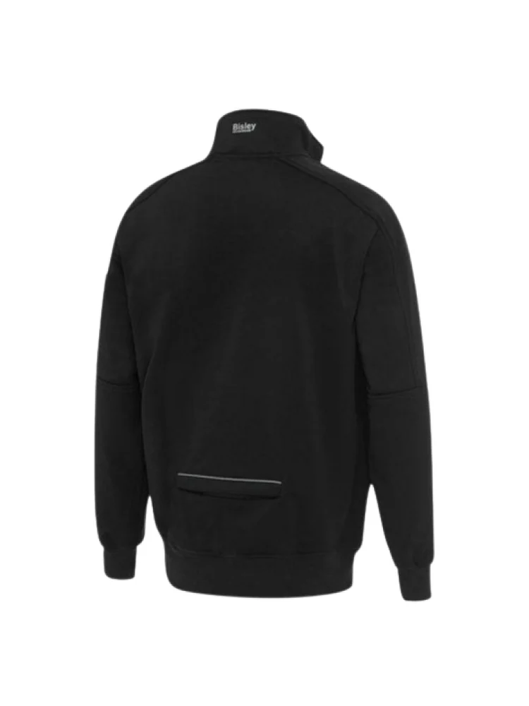 4ZIPPULLOVERWITHSHERPALINING BBLK FRONT BISLEY Fleece 1/4 Zip Pullover 6924 - Image 2