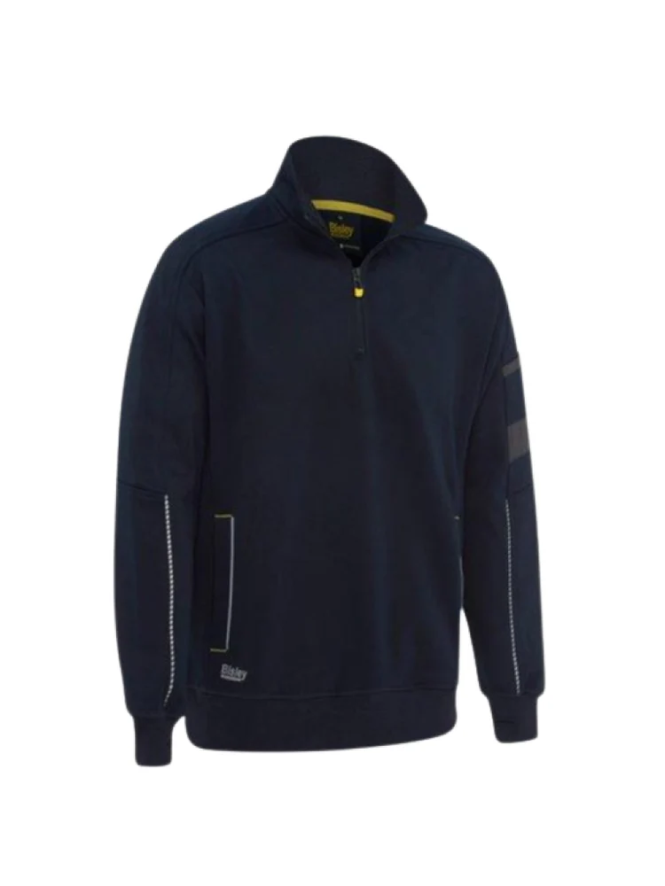 4ZIPPULLOVERWITHSHERPALINING BPCT FRONT BISLEY Fleece 1/4 Zip Pullover 6924 - Image 4