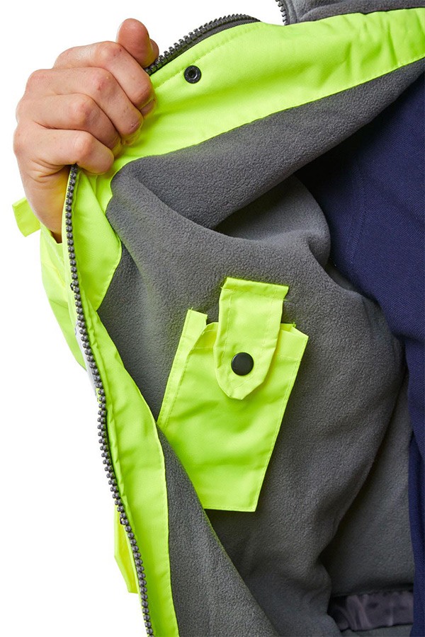 CBJFLSY 5 Hi Vis Lined Bomber Jacket - Fleece Lined - Image 5