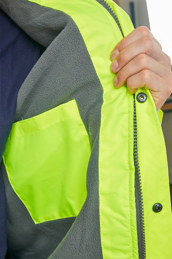 CBJFLSY 6 hi vis lined bomber jacket