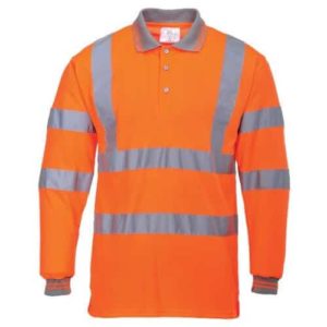 Hi Vis Long Sleeved Polo Shirt