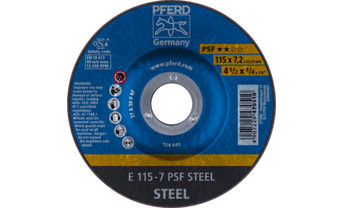 25 Disques à Tronçonner PFERD PSF STEELOX – 76 X 1,0 X 10,0 Mm – Pour Acier Et Inox – Pour Meuleuse D'angle – Abrasif Corindon