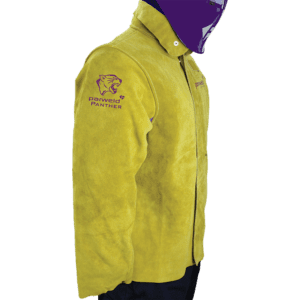 leather welding jacket side view
