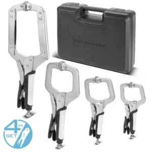 gripzangen set 4 teilig c form mit koffer STAHLWERK Grip pliers set 4-piece