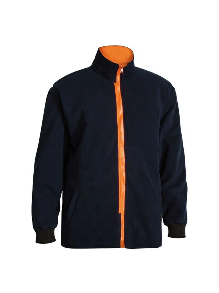 TAPEDHIVIS5 IN 1RAINJACKET TT05 FRONTREVERSELONG Bisley Hi Vis 5 in 1 Rain Jacket - UKJ6975 - Image 4