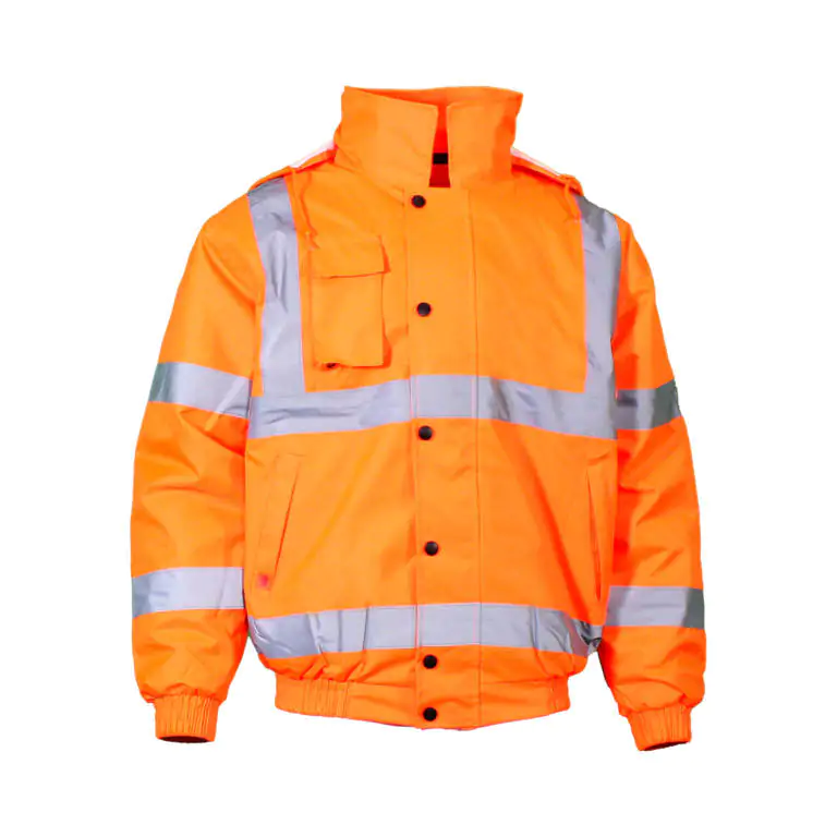 hi vis jacket orange Hi Vis Jacket - Bomber Jacket - Image 3